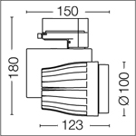 led tracklight dimension